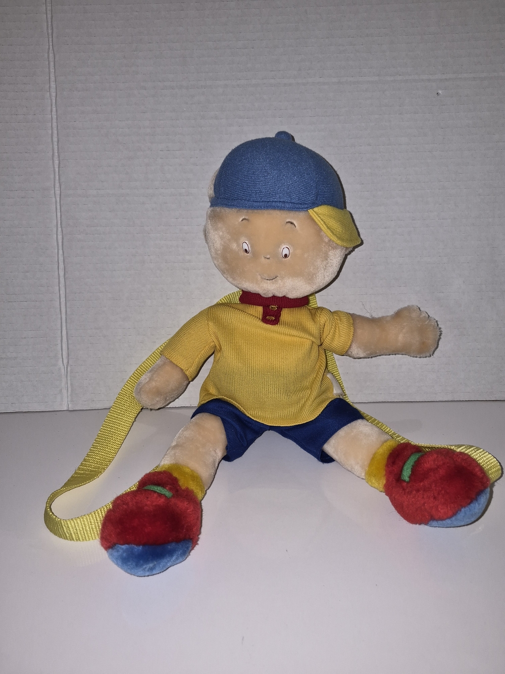 Caillou Plush Backpack 2000 Cinar 23" tall small pocket Vintage Cartoon